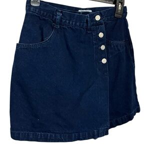 Vintage Sostanza High Rise Dark Wash Denim Skort